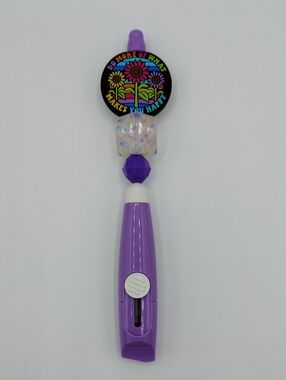 Handcrafted Colorful Purple Beaded Box Cutter